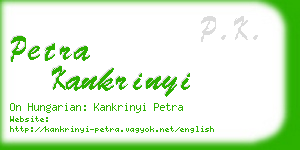 petra kankrinyi business card